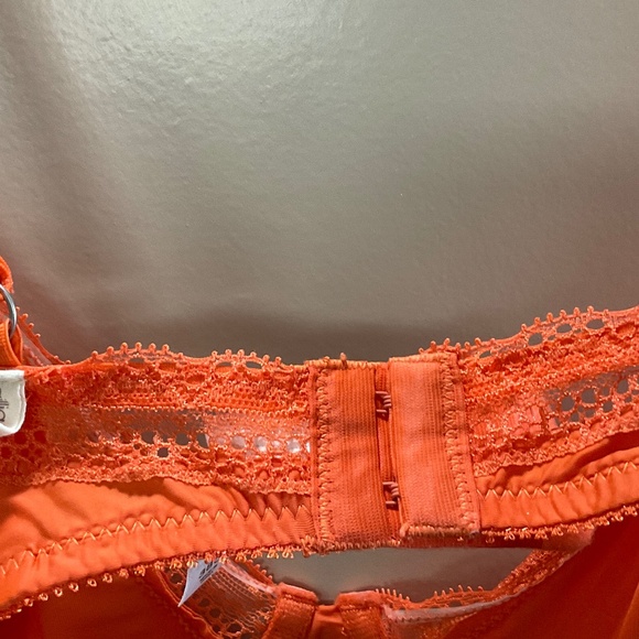 Gilligan & O’Malley Women’s Underwire Lace Orange Bra Size 38C From Target - Picture 4 of 9
